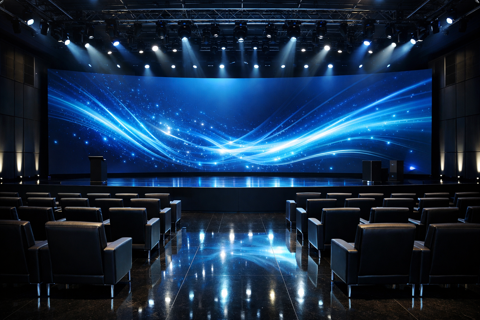 Kurumsal etkinlik sahne gorunumu